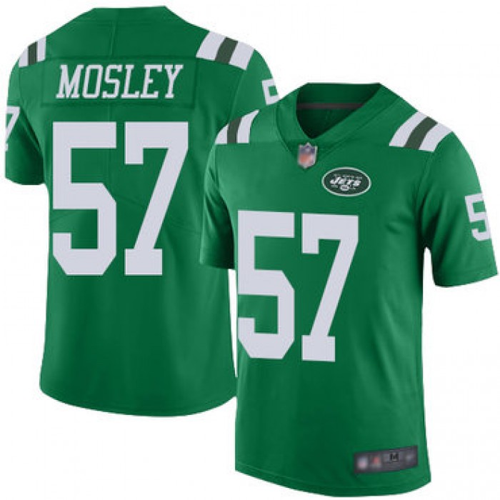 Jets #57 C.J. Mosley Green Men's Stitched Football Limited Rush Jersey