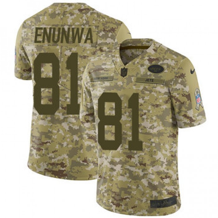 Jets #81 Quincy Enunwa Camo Men's Stitched Football Limited 2018 Salute To Service Jersey