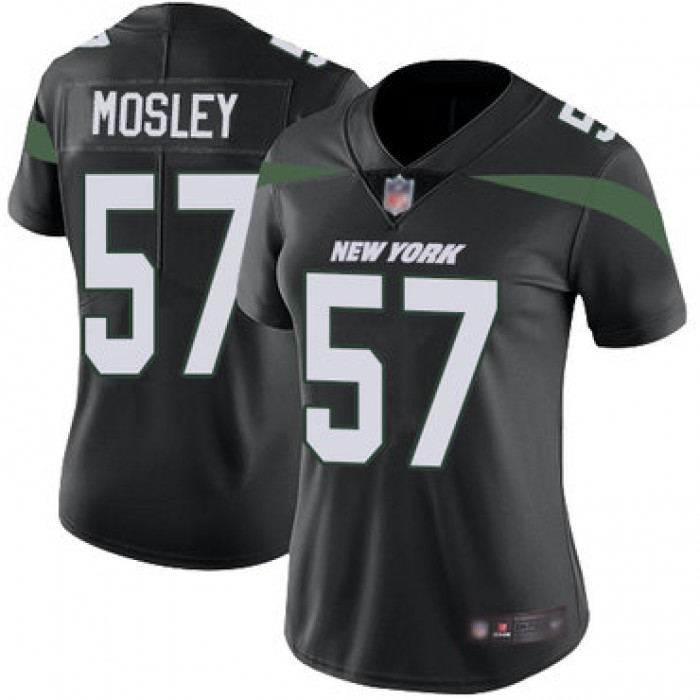 Jets #57 C.J. Mosley Black Alternate Women's Stitched Football Vapor Untouchable Limited Jersey