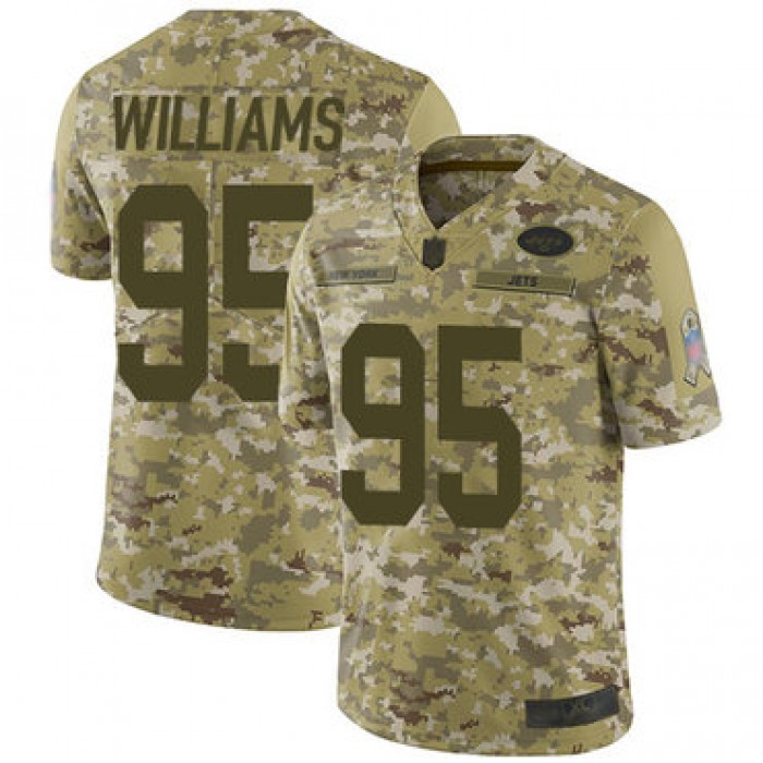 Jets #95 Quinnen Williams Camo Men's Stitched Football Limited 2018 Salute To Service Jersey