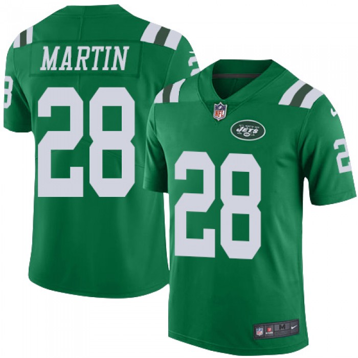 Jets #28 Curtis Martin Green Youth Stitched Football Limited Rush Jersey