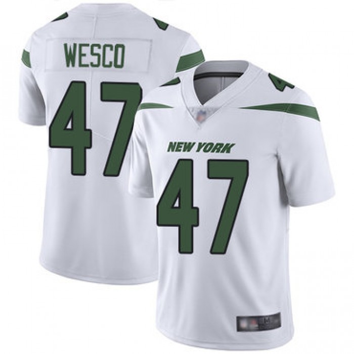 Jets #47 Trevon Wesco White Men's Stitched Football Vapor Untouchable Limited Jersey