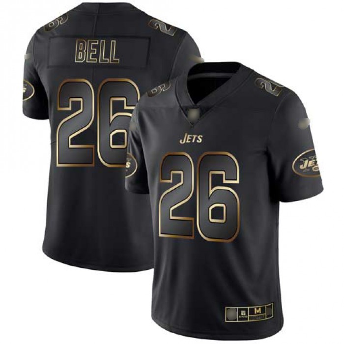 Jets #26 Le'Veon Bell Black Gold Men's Stitched Football Vapor Untouchable Limited Jersey