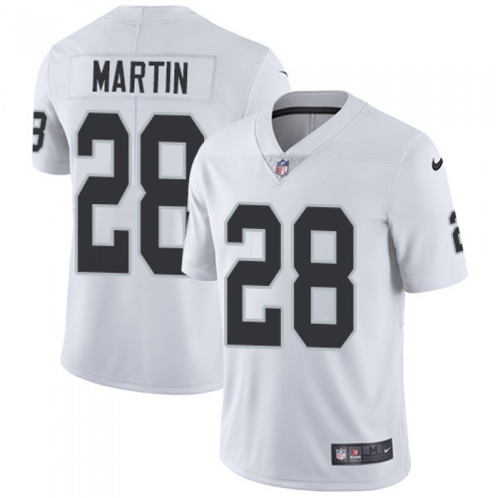 Nike Raiders #28 Doug Martin White Youth Stitched NFL Vapor Untouchable Limited Jersey