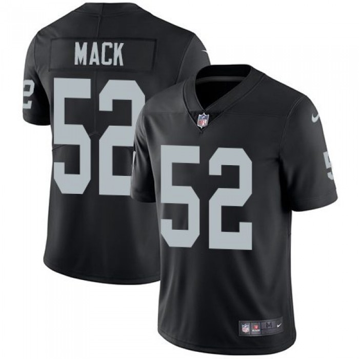 Youth Nike Oakland Raiders 52 Khalil Mack Black Team Color Stitched NFL Vapor Untouchable Limited Jersey