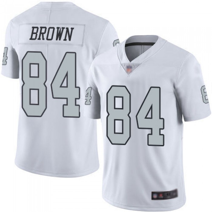 Youth Oakland Raiders #84 Antonio Brown White Color Rush Limited Jersey