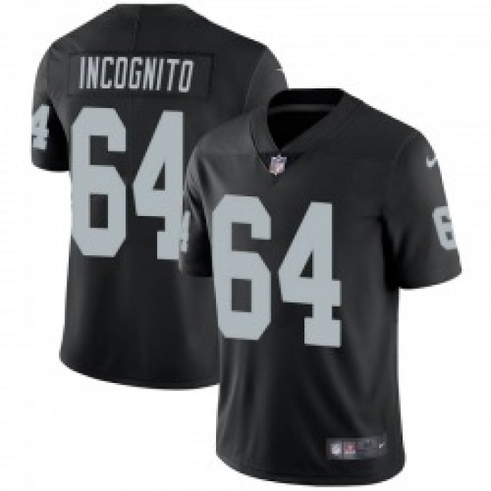 Youth Las Vegas Raiders #64 Richie Incognito Limited Black Team Color Vapor Untouchable Jersey