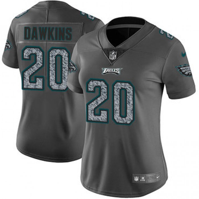 Women's Nike Philadelphia Eagles #20 Brian Dawkins Gray Static Stitched NFL Vapor Untouchable Limited Jersey