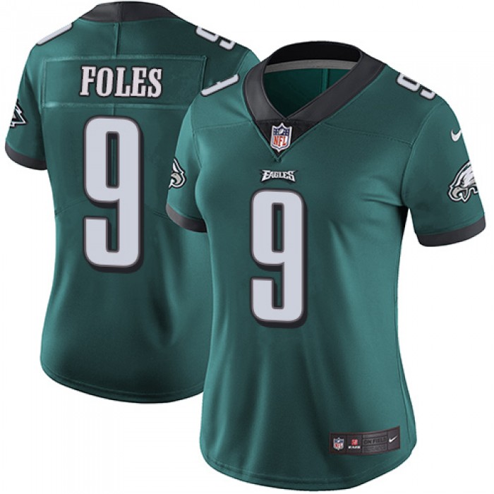 Women's Nike Philadelphia Eagles #9 Nick Foles Midnight Green Team Color Stitched NFL Vapor Untouchable Limited Jersey