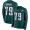 Nike Eagles 79 Brandon Brooks Midnight Green Team Color Men's Stitched NFL Limited Therma Long Sleeve Jersey