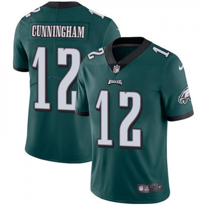 Youth Nike Philadelphia Eagles #12 Randall Cunningham Midnight Green Team Color Stitched NFL Vapor Untouchable Limited Jersey