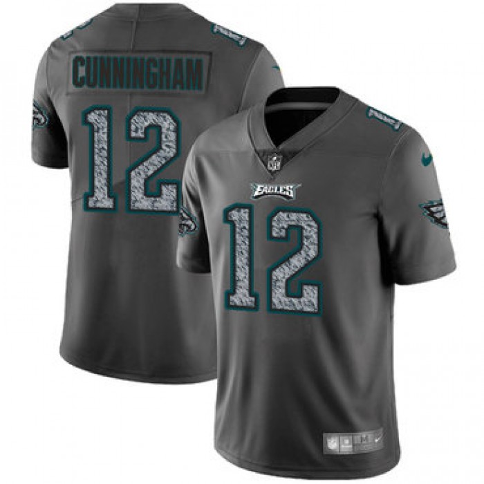 Youth Nike Philadelphia Eagles #12 Randall Cunningham Gray Static Stitched NFL Vapor Untouchable Limited Jersey