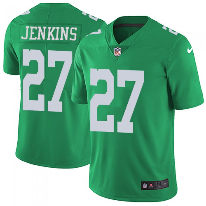 Youth Nike Philadelphia Eagles #27 Malcolm Jenkins Green Stitched NFL Limited Rush Jersey