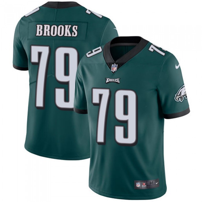 Youth Nike Philadelphia Eagles #79 Brandon Brooks Midnight Green Team Color Stitched NFL Vapor Untouchable Limited Jersey
