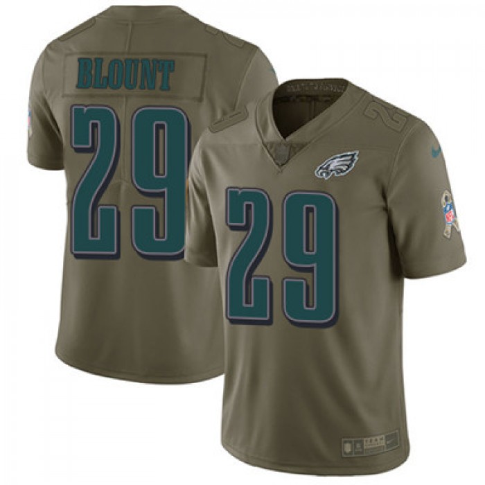 Youth Nike Philadelphia Eagles #29 LeGarrette Blount Olive Stitched NFL Limited 2017 Salute to Service Jersey