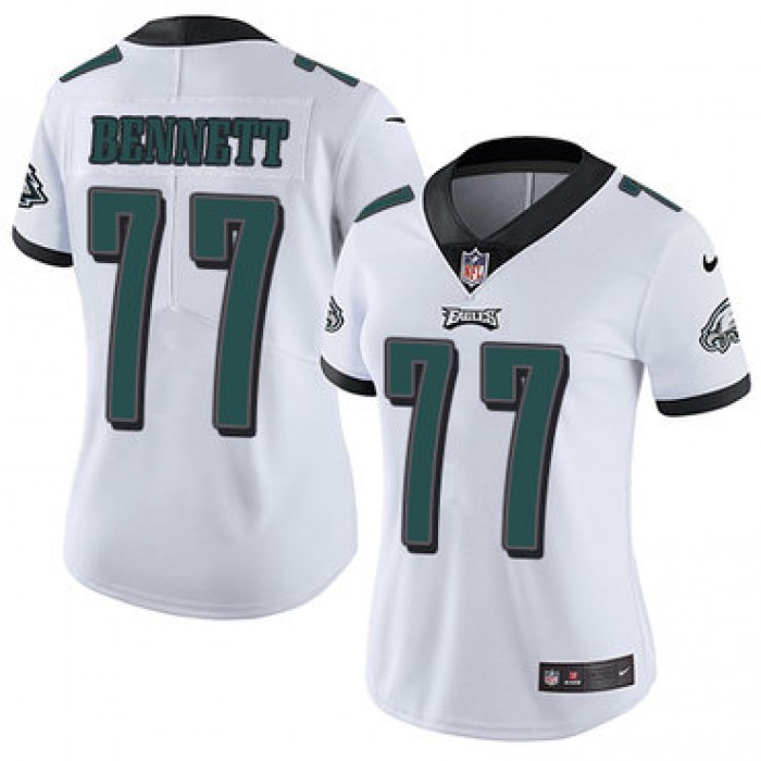 Nike Eagles #77 Michael Bennett White Women's Stitched NFL Vapor Untouchable Limited Jersey