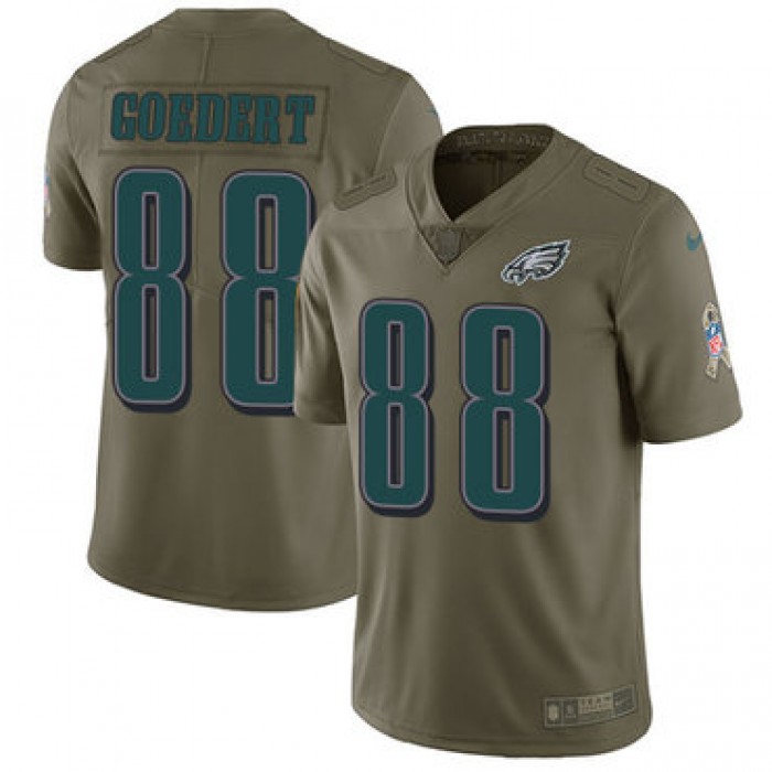 Nike Eagles #88 Dallas Goedert Olive Youth Stitched NFL Limited 2017 Salute to Service Jersey