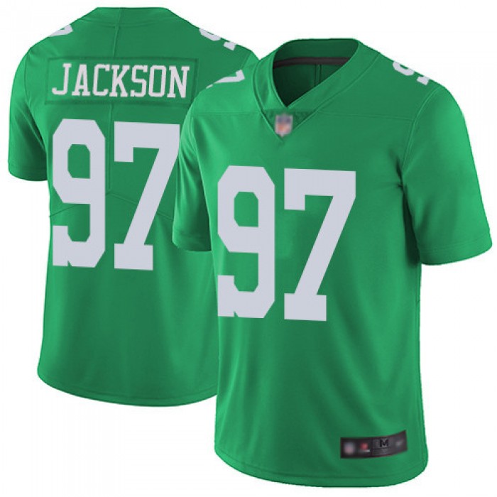 Men's Philadelphia Eagles #97 Malik Jackson Green Men's Stitched Football Limited Rush Jersey
