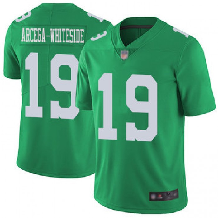 Eagles #19 JJ Arcega-Whiteside Green Men's Stitched Football Limited Rush Jersey