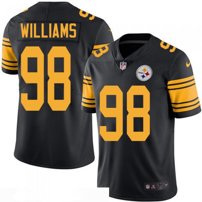Men's Pittsburgh Steelers #98 Vince Williams Black 2016 Color Rush Stitched NFL Nike Limited Jersey