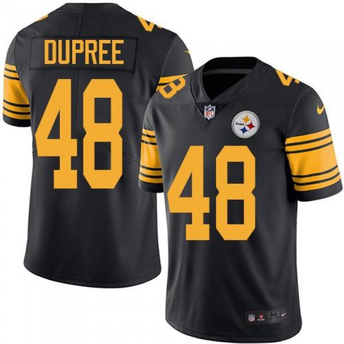 Nike Steelers #48 Bud Dupree Black Men's Stitched NFL Limited Rush Jersey