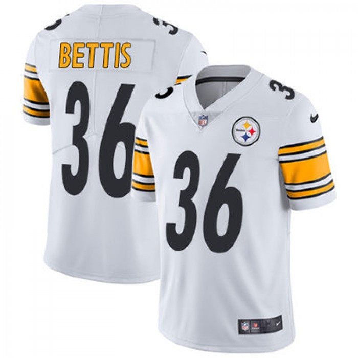 Youth Nike Steelers #36 Jerome Bettis White Stitched NFL Vapor Untouchable Limited Jersey