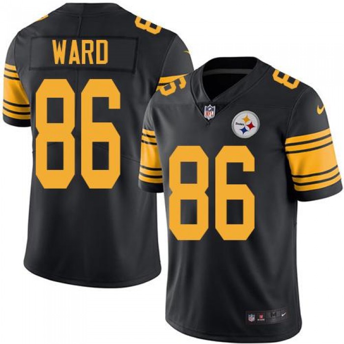 Youth Nike Steelers #86 Hines Ward Black Stitched NFL Limited Rush Jersey
