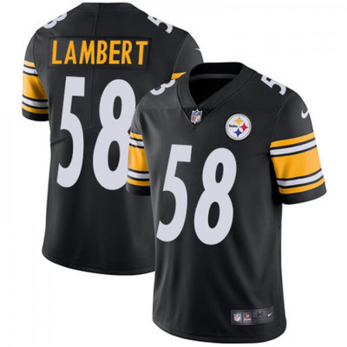 Youth Nike Steelers #58 Jack Lambert Black Team Color Stitched NFL Vapor Untouchable Limited Jersey