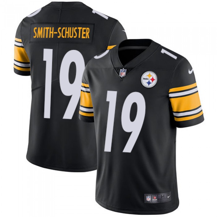Youth Nike Steelers #19 JuJu Smith-Schuster Black Team Color Stitched NFL Vapor Untouchable Limited Jersey