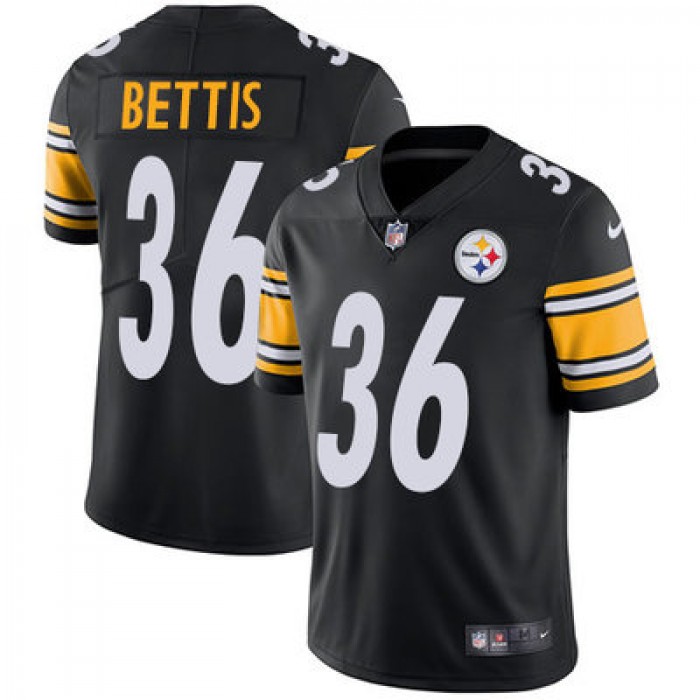 Youth Nike Steelers #36 Jerome Bettis Black Team Color Stitched NFL Vapor Untouchable Limited Jersey