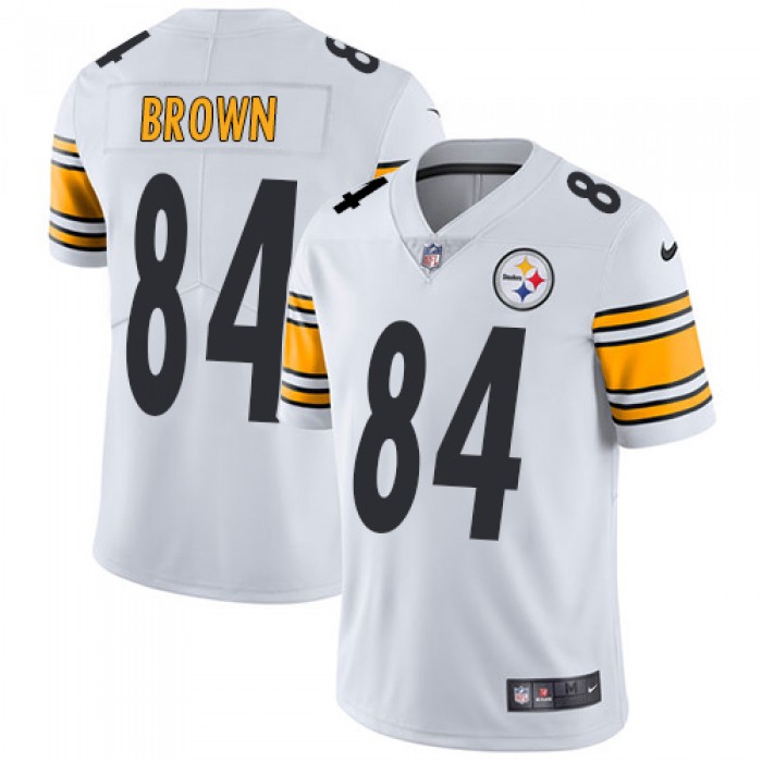 Nike Pittsburgh Steelers #84 Antonio Brown White Men's Stitched NFL Vapor Untouchable Limited Jersey