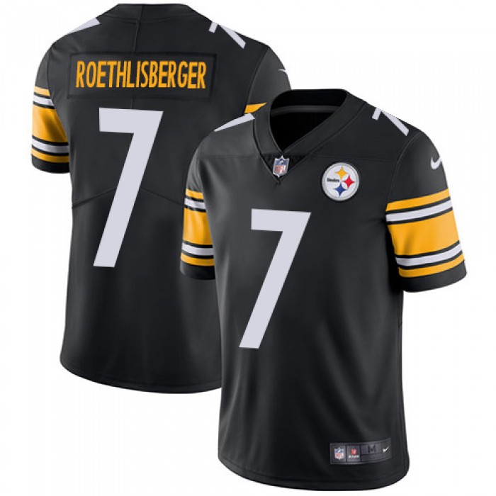Nike Pittsburgh Steelers #7 Ben Roethlisberger Black Team Color Men's Stitched NFL Vapor Untouchable Limited Jersey