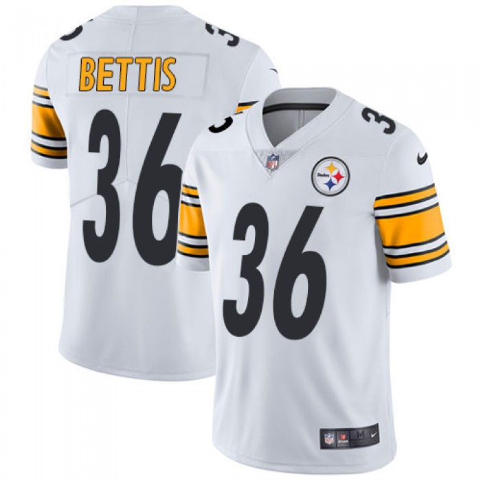 Nike Pittsburgh Steelers #36 Jerome Bettis White Men's Stitched NFL Vapor Untouchable Limited Jersey