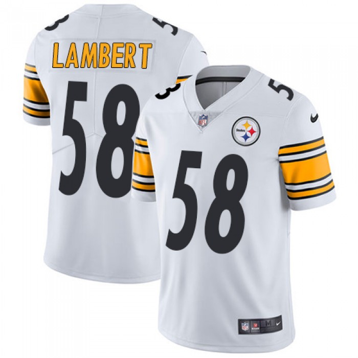 Nike Pittsburgh Steelers #58 Jack Lambert White Men's Stitched NFL Vapor Untouchable Limited Jersey