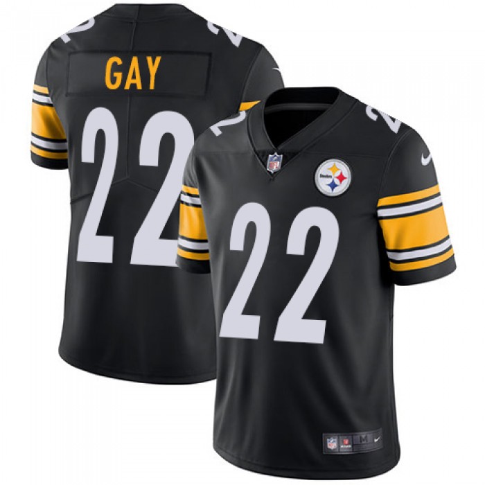 Nike Pittsburgh Steelers #22 William Gay Black Team Color Men's Stitched NFL Vapor Untouchable Limited Jersey