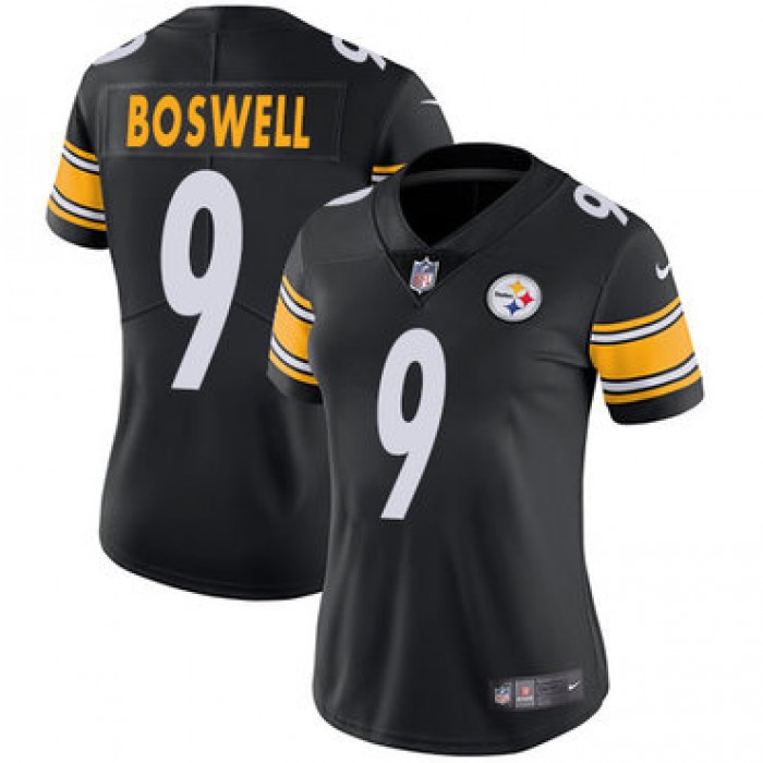 Women's Nike Pittsburgh Steelers #9 Chris Boswell Black Team Color Stitched NFL Vapor Untouchable Limited Jersey