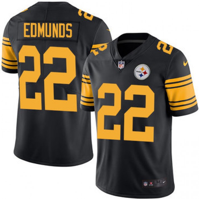 Nike Steelers #22 Terrell Edmunds Black Youth Stitched NFL Limited Rush Jersey