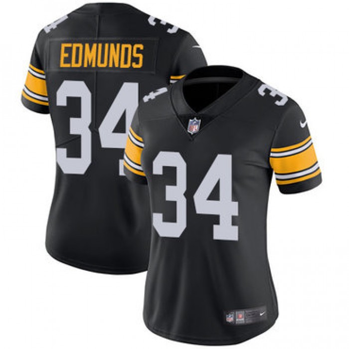 Nike Pittsburgh Steelers #34 Terrell Edmunds Black Team Color Women's Stitched NFL Vapor Untouchable Limited Jersey