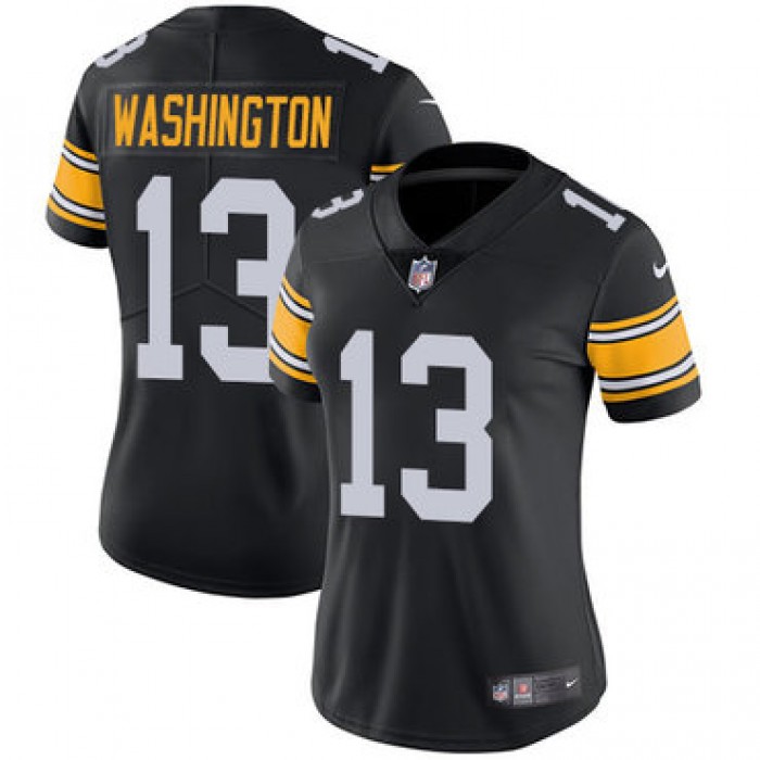 Nike Pittsburgh Steelers #13 James Washington Black Team Color Women's Stitched NFL Vapor Untouchable Limited Jersey