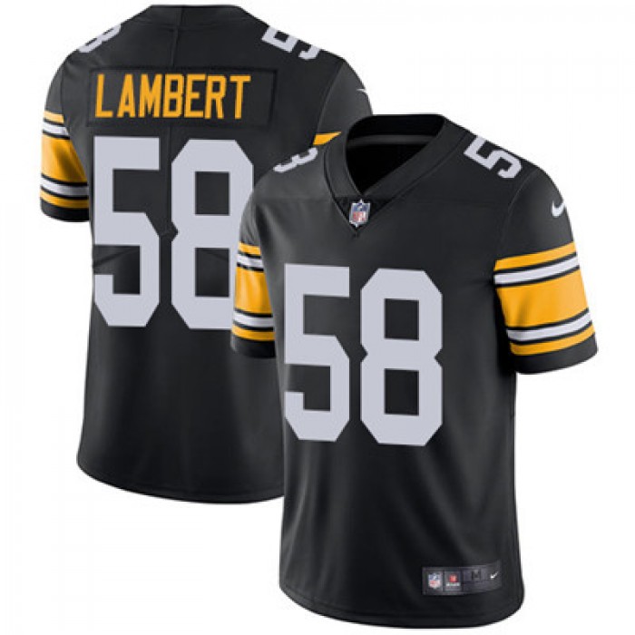 Nike Pittsburgh Steelers #58 Jack Lambert Black Alternate Men's Stitched NFL Vapor Untouchable Limited Jersey
