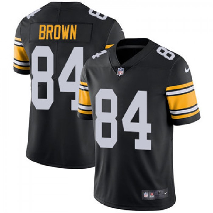 Nike Pittsburgh Steelers #84 Antonio Brown Black Alternate Men's Stitched NFL Vapor Untouchable Limited Jersey