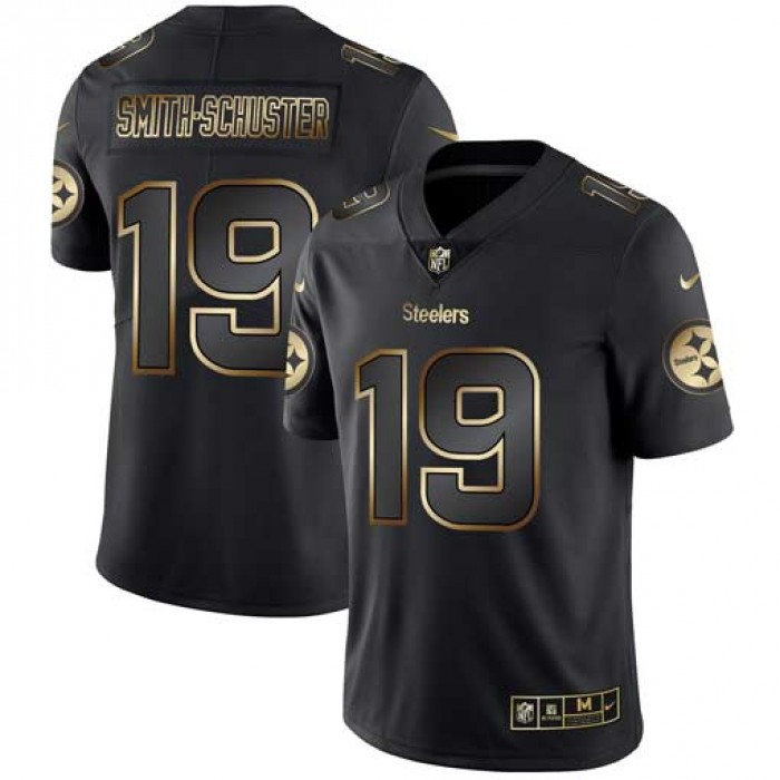Nike Steelers 19 JuJu Smith Schuster Black Gold Vapor Untouchable Limited Jersey