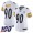 Nike Steelers #90 T. J. Watt White Women's Stitched NFL 100th Season Vapor Limited Jersey