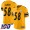 Nike Steelers #58 Jack Lambert Gold Men's Stitched NFL Limited Inverted Legend 100th Season Jersey