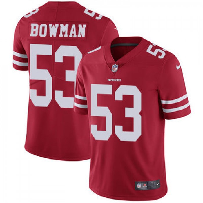 Nike San Francisco 49ers #53 NaVorro Bowman Red Team Color Men's Stitched NFL Vapor Untouchable Limited Jersey