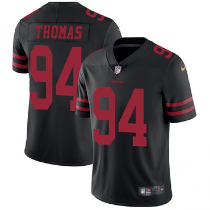 Nike San Francisco 49ers #94 Solomon Thomas Black Alternate Men's Stitched NFL Vapor Untouchable Limited Jersey
