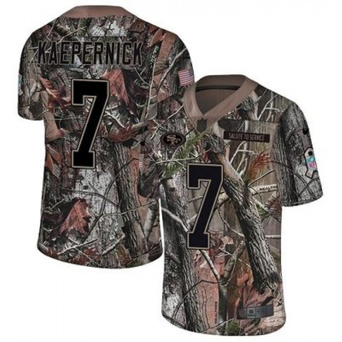 Nike 49ers #7 Colin Kaepernick Camo Men's Stitched NFL Limited Rush Realtree Jersey