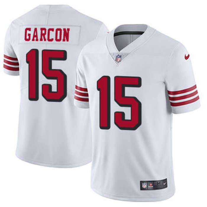 Nike 49ers #15 Pierre Garcon White Rush Men's Stitched NFL Vapor Untouchable Limited Jersey