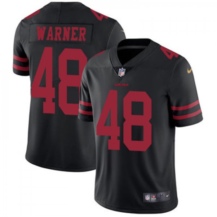 Nike San Francisco 49ers #48 Fred Warner Black Alternate Men's Stitched NFL Vapor Untouchable Limited Jersey