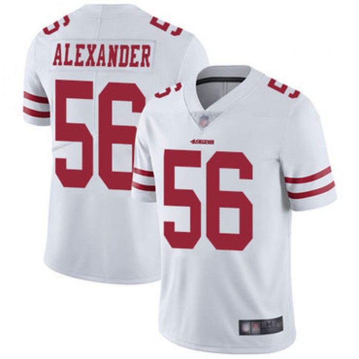 49ers #56 Kwon Alexander White Men's Stitched Football Vapor Untouchable Limited Jersey